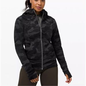 Lululemon Scuba Full-Zip Hoodie Camo Coal sz 8